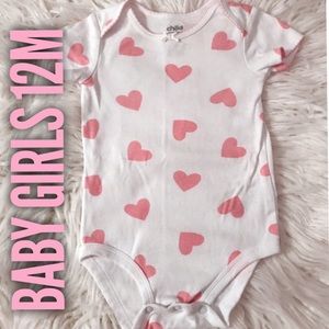 BABY GIRLS 12M Carter’s All Over Heart Onesie